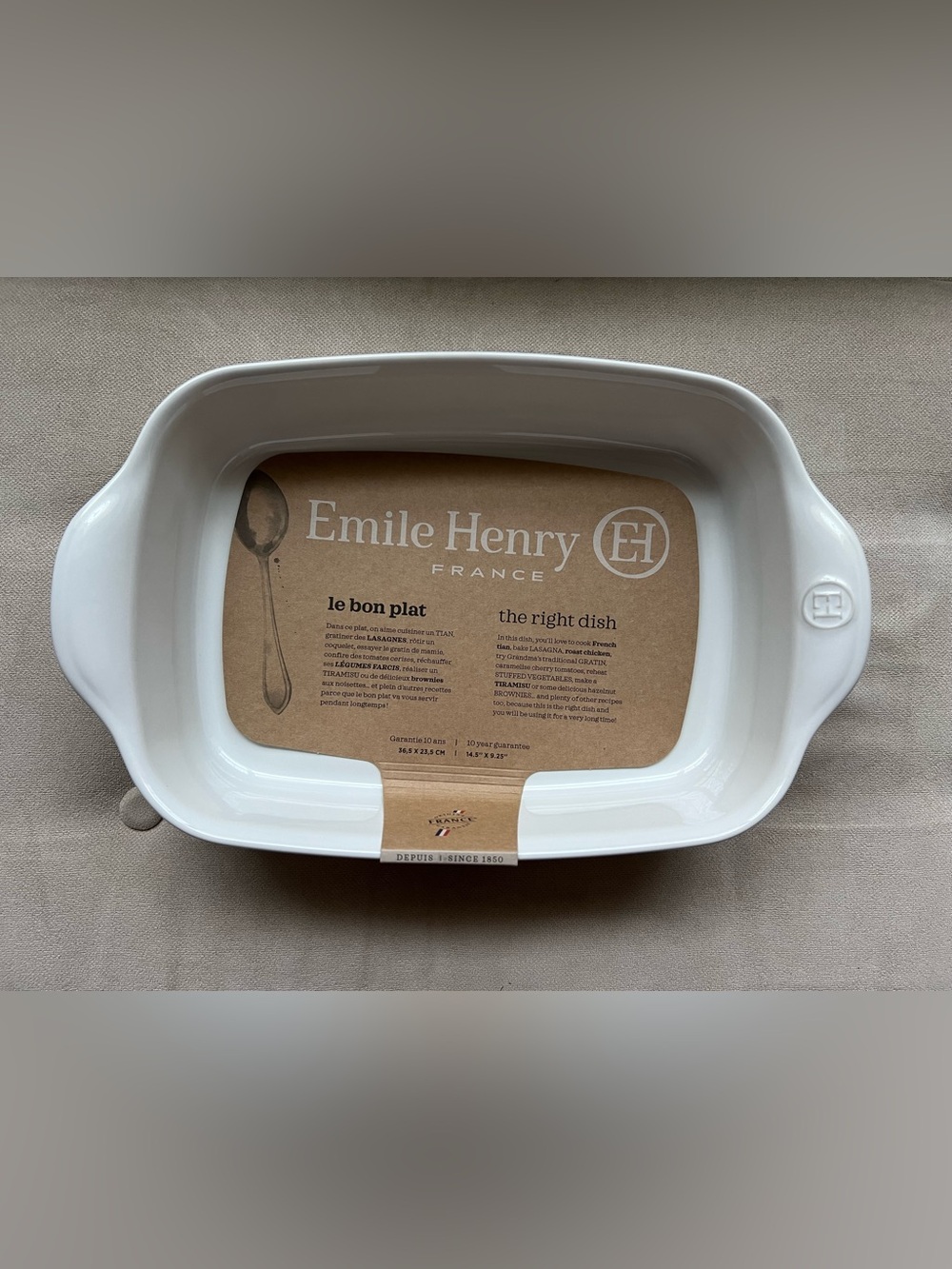 NWT! Emile Henry The Right Dish Rectangular Baker